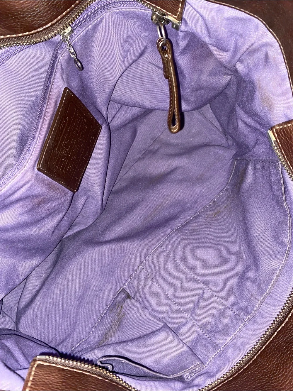 Coach Chelsea Brown Pebbled Leather Shoulder Tote w/ matching Wallet